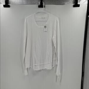 Wilt Women's Long Sleeve Mock Layer Tee - White - XL - New with tags